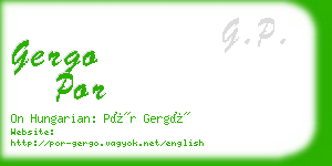 gergo por business card